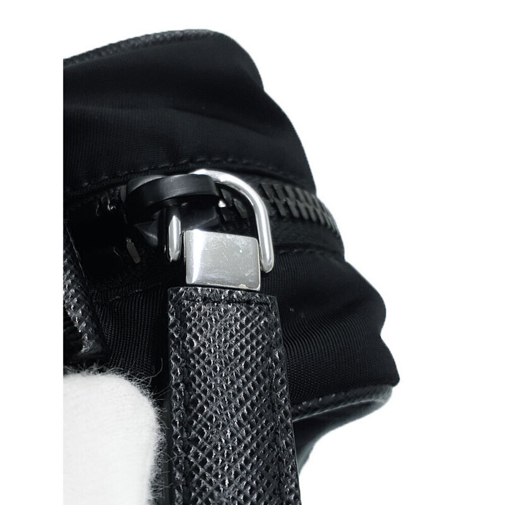 Prada Tessuto Crossbody messenger bag saffiano Leather Nero Black - Picture 6 of 9
